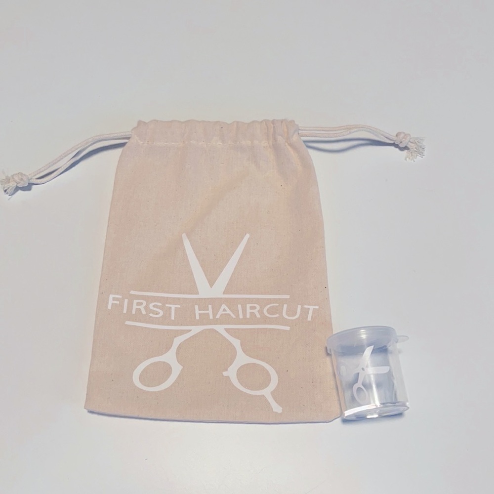 First Haircut Drawstring Bag